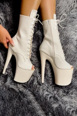 Shoes Hella Heels LipKit Open Toe 8inch Boots - No Angel