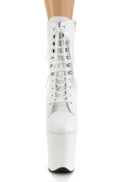 Shoes Pleaser USA Flamingo-1020LWR 8inch Real Leather Boots - Matte White