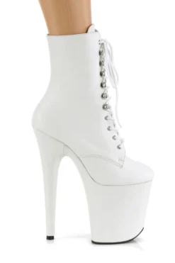 Shoes Pleaser USA Flamingo-1020LWR 8inch Real Leather Boots - Matte White