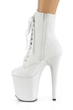 Shoes Pleaser USA Flamingo-1020LWR 8inch Real Leather Boots - Matte White