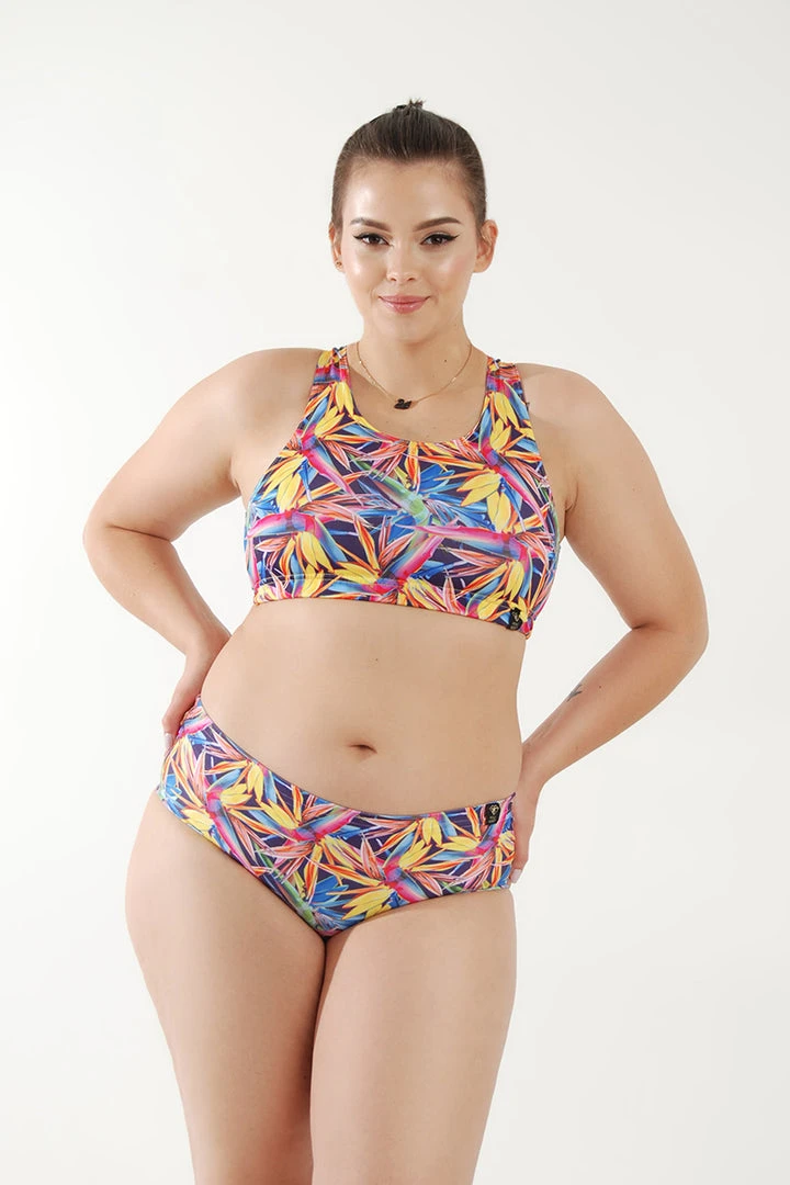 All Pole Wear Pole Addict Openback Top - Floral Firework
