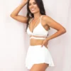 Lunalae Free Flow High Waist Shorts - White