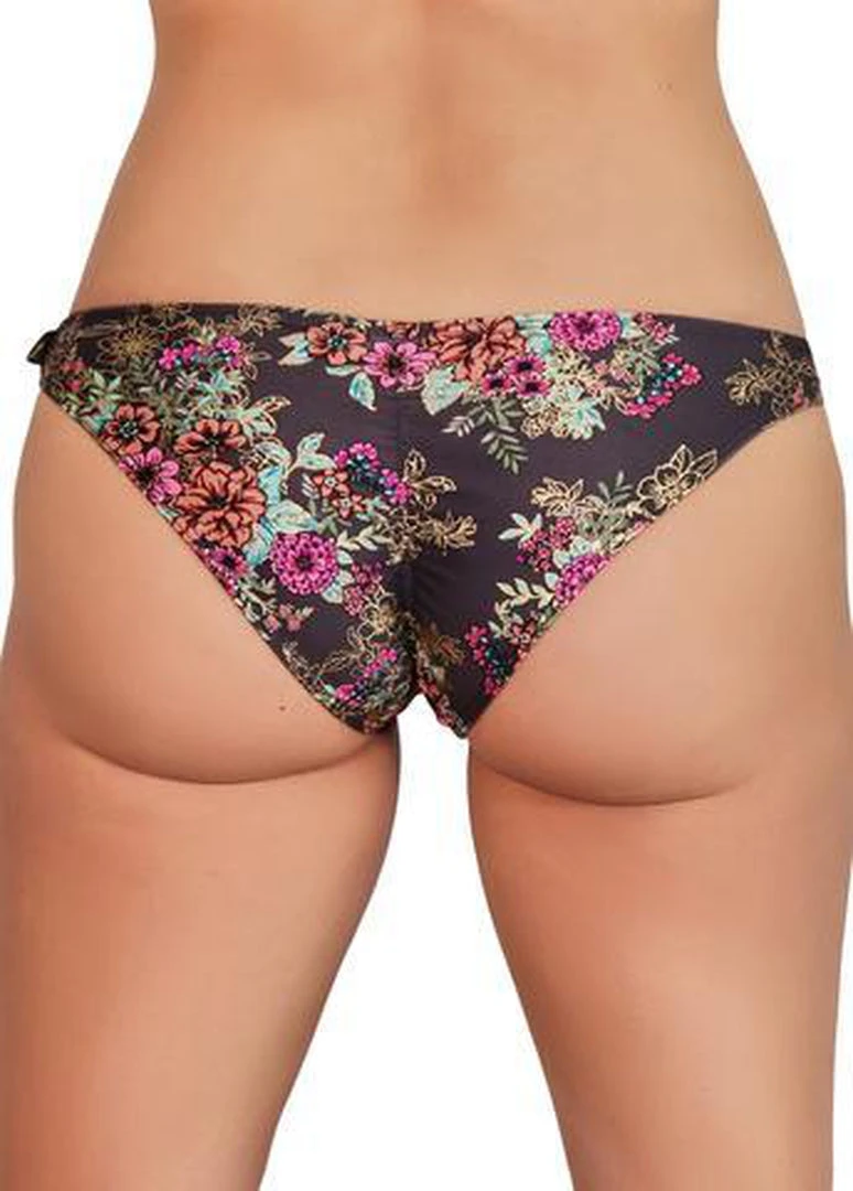 All Pole Wear Cleo The Hurricane Gunmetal Garden Scanty Pants