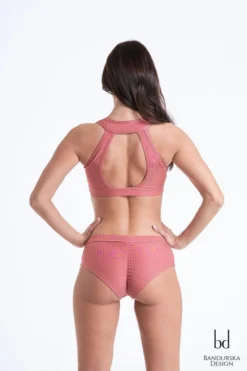 Bandurska Gabriella Top - Ribbed Dusty Pink