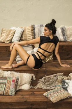 Paradise Chick Frankie Wrap Top - Black Back In Stock