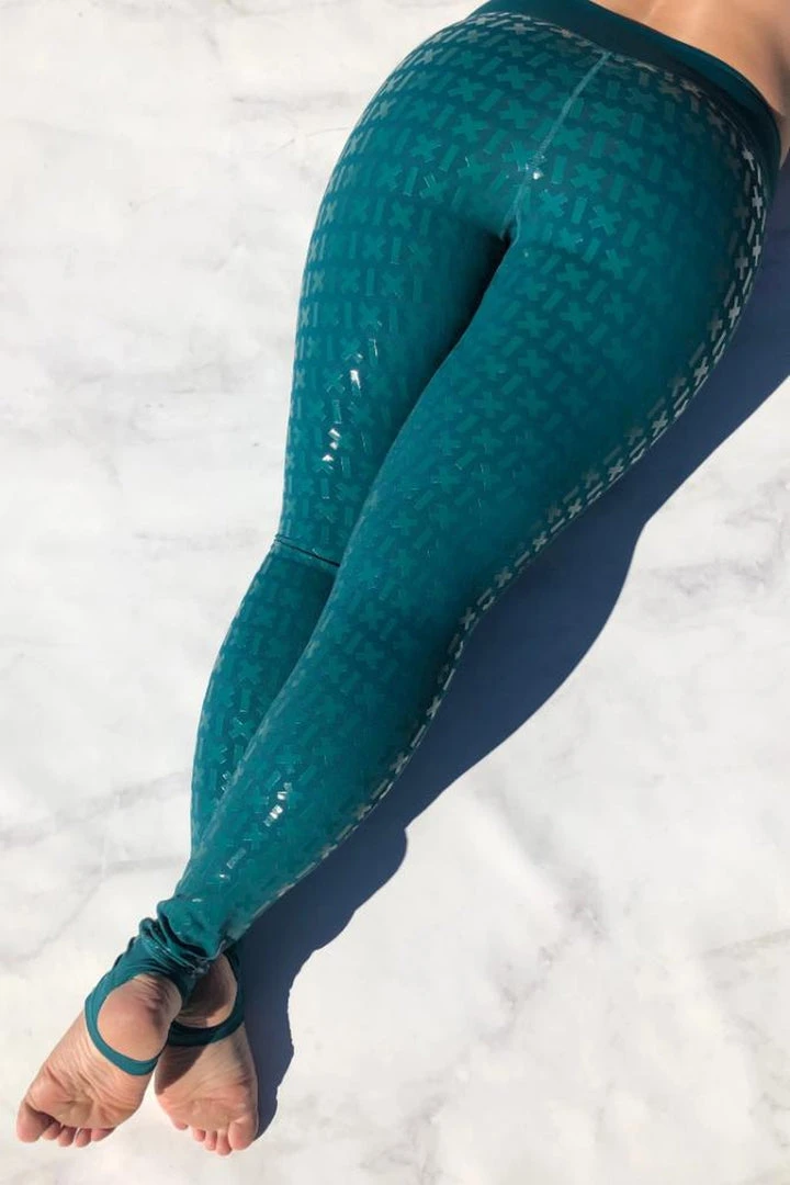 Creatures Of XIX Gecko Grip Leggings - Teal Back In Stock