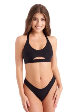 Back In Stock Bandurska Giselle Bottoms - Ribbed Black