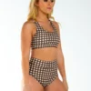 AMBR Designs High Waist Shorts - Gingham New In