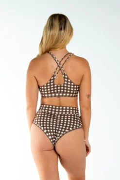 AMBR Designs Eco Crop Top - Gingham New In