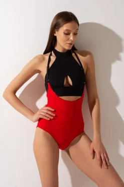 Shark Polewear Double-sided Sling Shorts - Cherry/Red