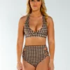 AMBR Designs Halter Crop Top - Gingham New In