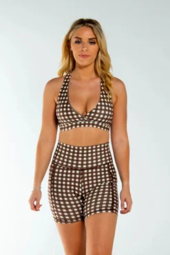 AMBR Designs Eco Biker Shorts - Gingham New In