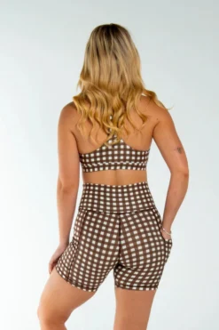 AMBR Designs Eco Biker Shorts - Gingham New In