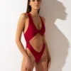 Shark Polewear Benita Bodysuit - Wine All Pole Wear