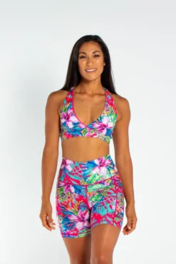 New In AMBR Designs Eco Biker Shorts - Aloha