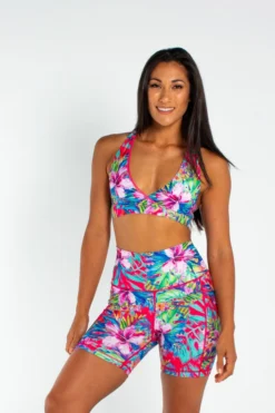 New In AMBR Designs Eco Biker Shorts - Aloha