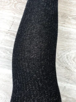 Lunalae Thigh High Socks - Black Sparkle Accessories