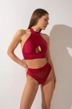 All Pole Wear Shark Polewear Mesh Tahiti Shorts - Wine