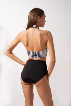 Shark Polewear Double-sided High Waist Shorts - Striped/Black