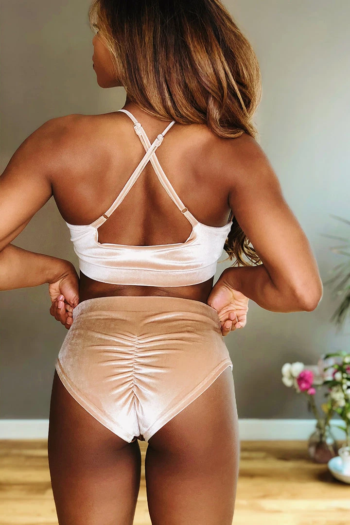 REV ACTIV Gap Top - Blush Velvet All Pole Wear