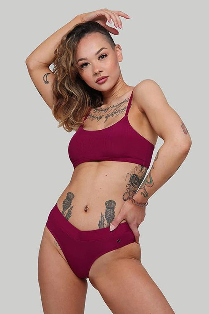 Creatures Of XIX The Hills Top - Ribbed Plum All Pole Wear
