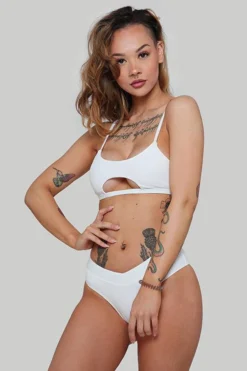 Creatures Of XIX The Hills Raree Top - Ribbed White All Pole Wear