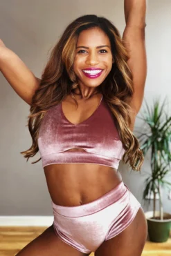 REV ACTIV Gap Top - Pink Velvet All Pole Wear