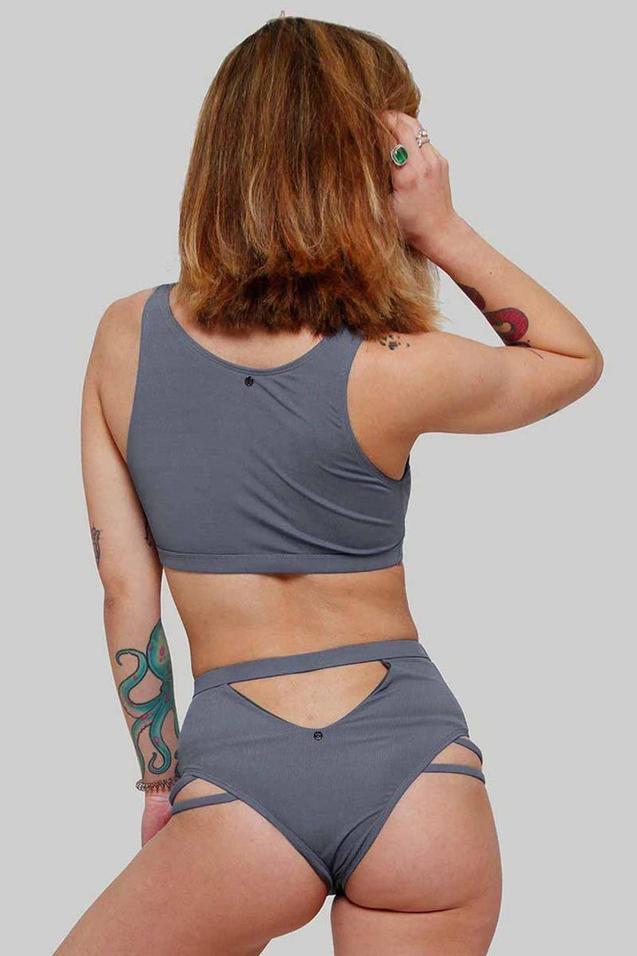 Creatures Of XIX The Valley Top - Ribbed Dark Grey