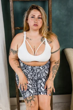 All Pole Wear Chantay Polewear Baby Valentine Top - Ribbed Blanc