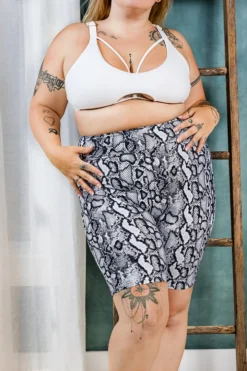 All Pole Wear Chantay Polewear Allegra Biker Shorts - Snake