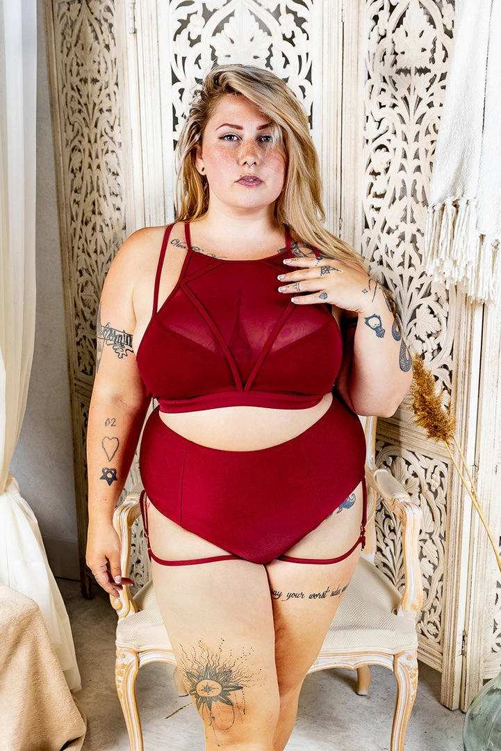 All Pole Wear Chantay Polewear Vortex Top - Bordeaux