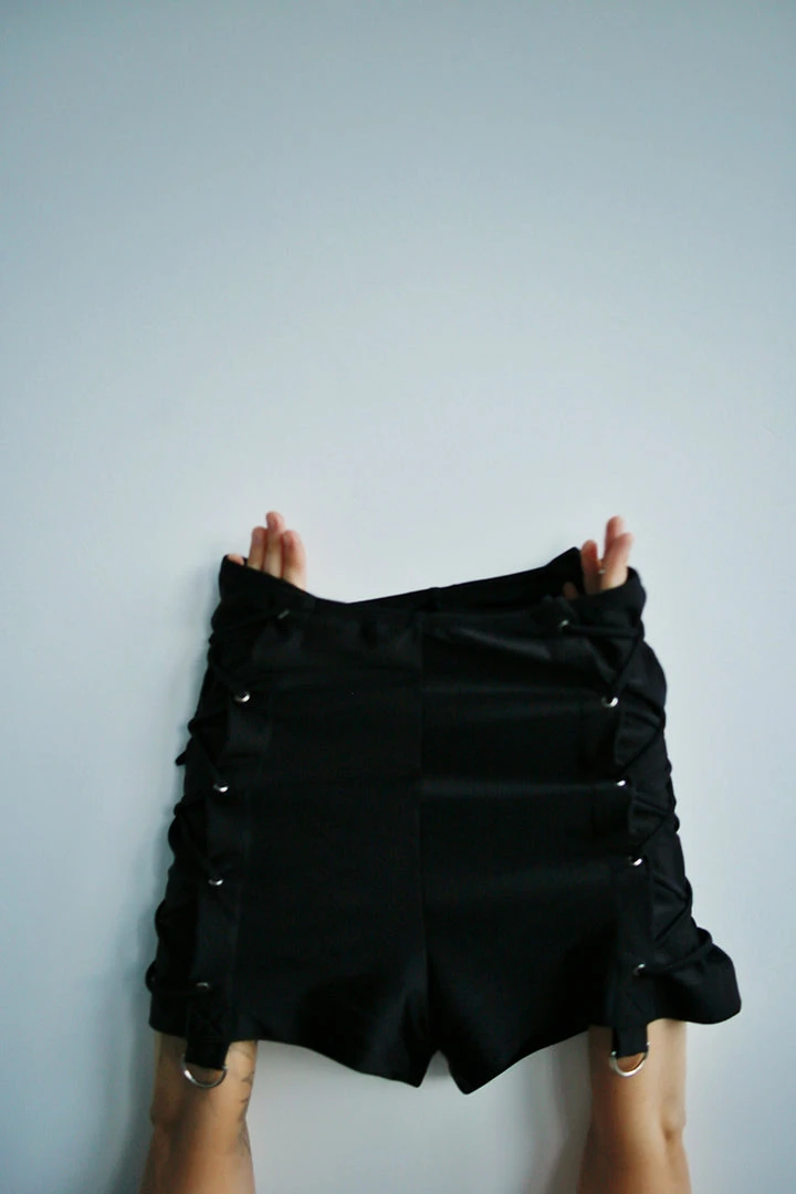 Exo Wear Lace Up Shorts - Black