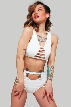 Creatures Of XIX The Valley Top - Ribbed White