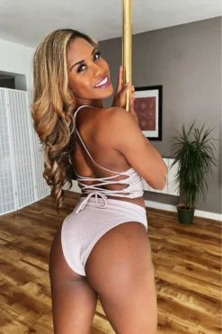 Exo Wear Lurex Top - Ice Pink New In