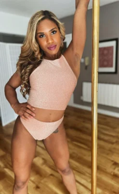 Exo Wear Lurex Top - Rose Gold New In