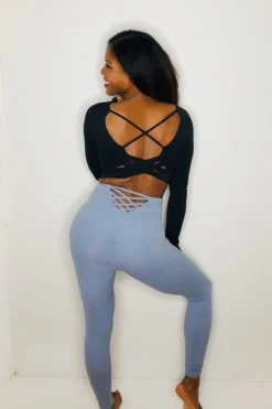 Olra Activewear Signature Leggings - Sky Grey