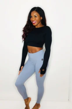 Olra Activewear Signature Leggings - Sky Grey