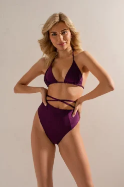 All Pole Wear Shark Polewear Aurora Top - Plum