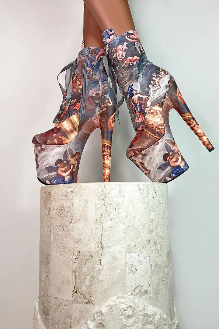 Hella Heels Renaissance 8inch Boots - Stairway To Heaven Shoes