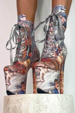 Hella Heels Renaissance 8inch Boots - Stairway To Heaven Shoes