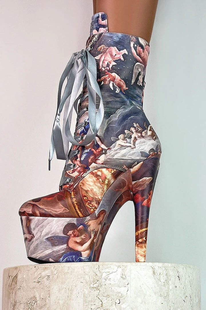 Shoes Hella Heels Renaissance 7inch Boots - Stairway To Heaven