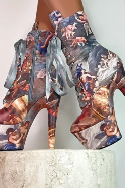 Shoes Hella Heels Renaissance 7inch Boots - Stairway To Heaven