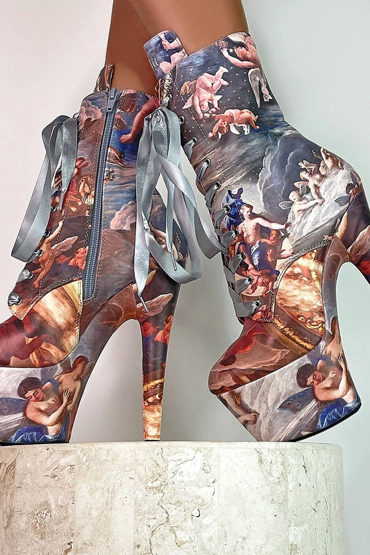 Shoes Hella Heels Renaissance 7inch Boots - Stairway To Heaven