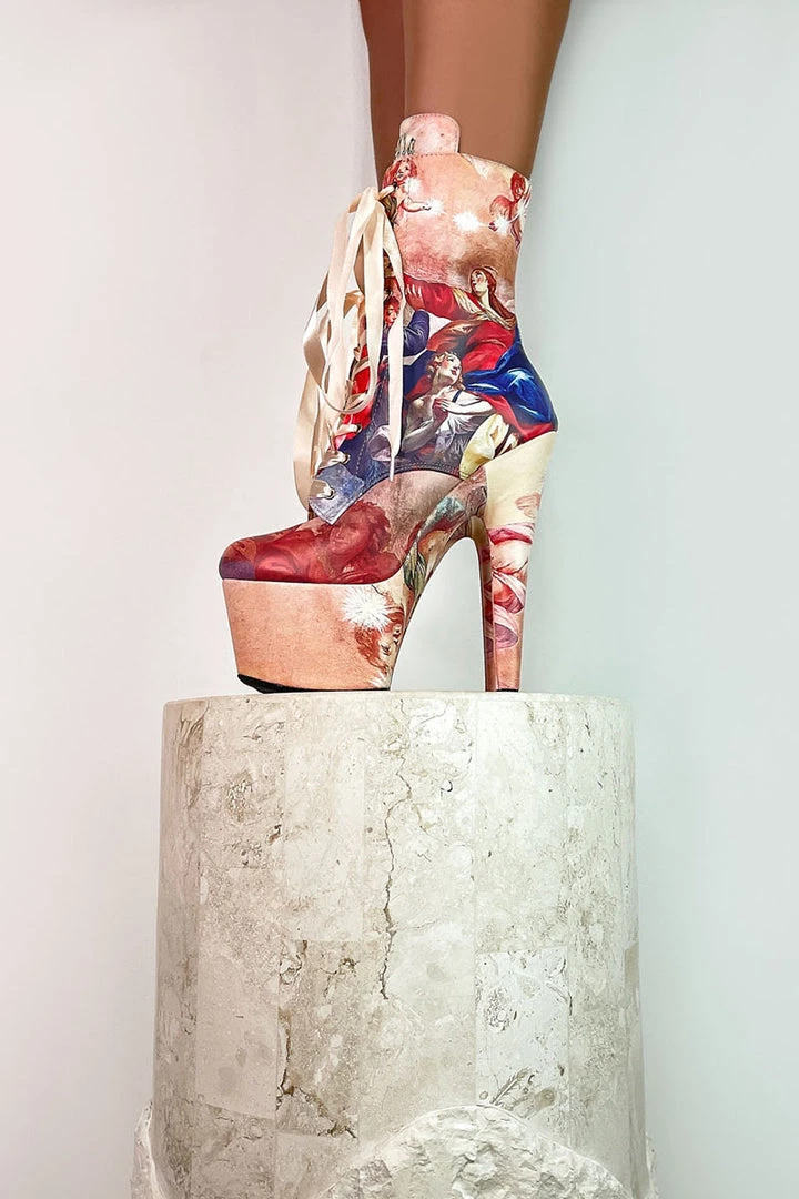 Hella Heels Renaissance 7inch Boots - Holier Than Thou Shoes