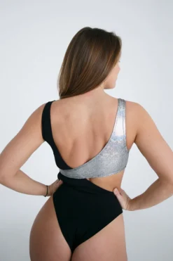 All Pole Wear Exo Wear Angle Bodysuit - Black/Metallic Silver