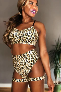 All Pole Wear REV ACTIV Eclipse Top - Leopard Velvet