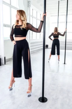 Back In Stock REV ACTIV Sensual Flow Pants (with Leg Slit) - Black