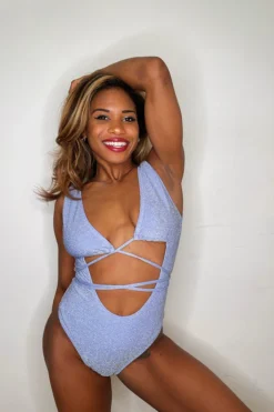 Exo Wear Lurex Bodysuit - Lilac