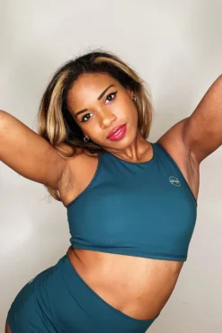 Enviro Grip All Pole Wear The Enviro Co. Crop Top - Blue Teal