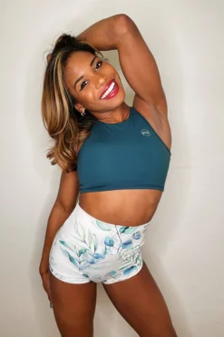 Enviro Grip All Pole Wear The Enviro Co. Crop Top - Blue Teal
